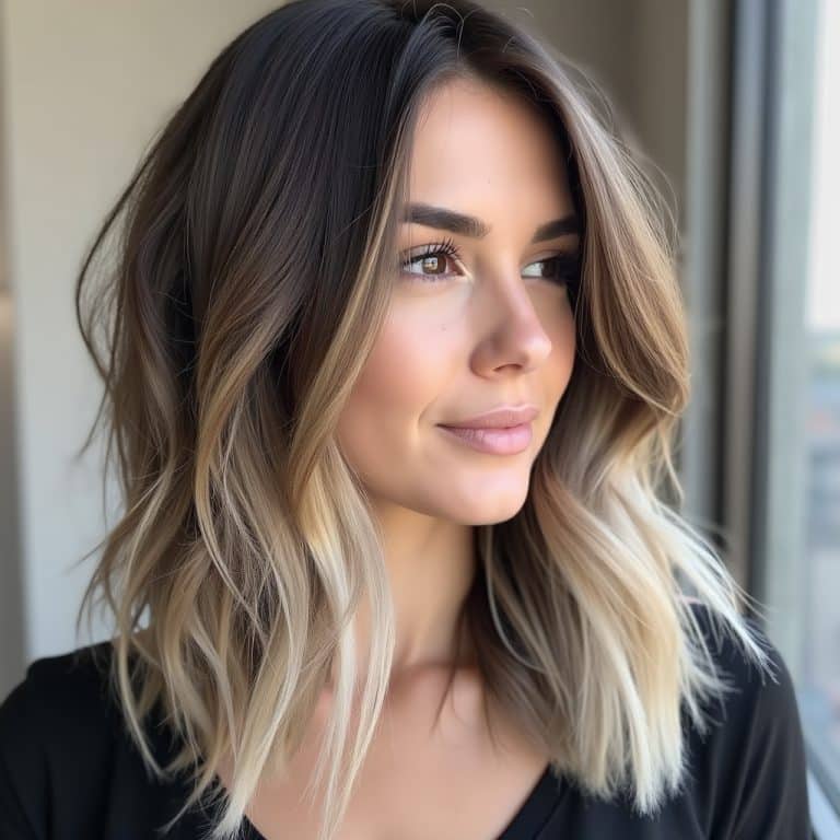 Ash Brown with Blonde Highlights