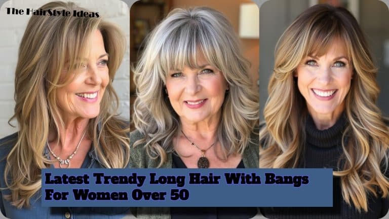 Long Hair With Bangs For Women Over 50