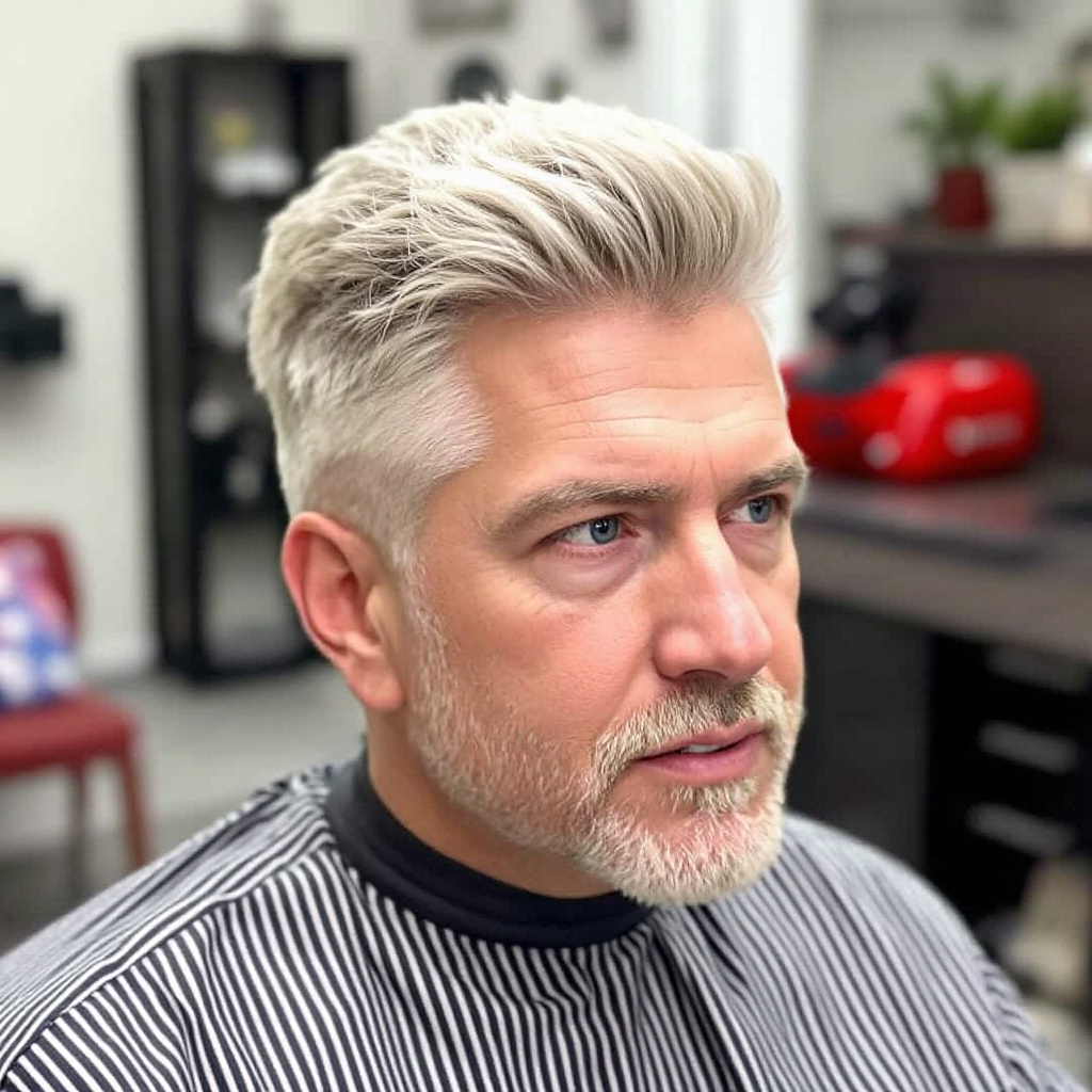 Blonde Edgar Haircut For Men Aged 40