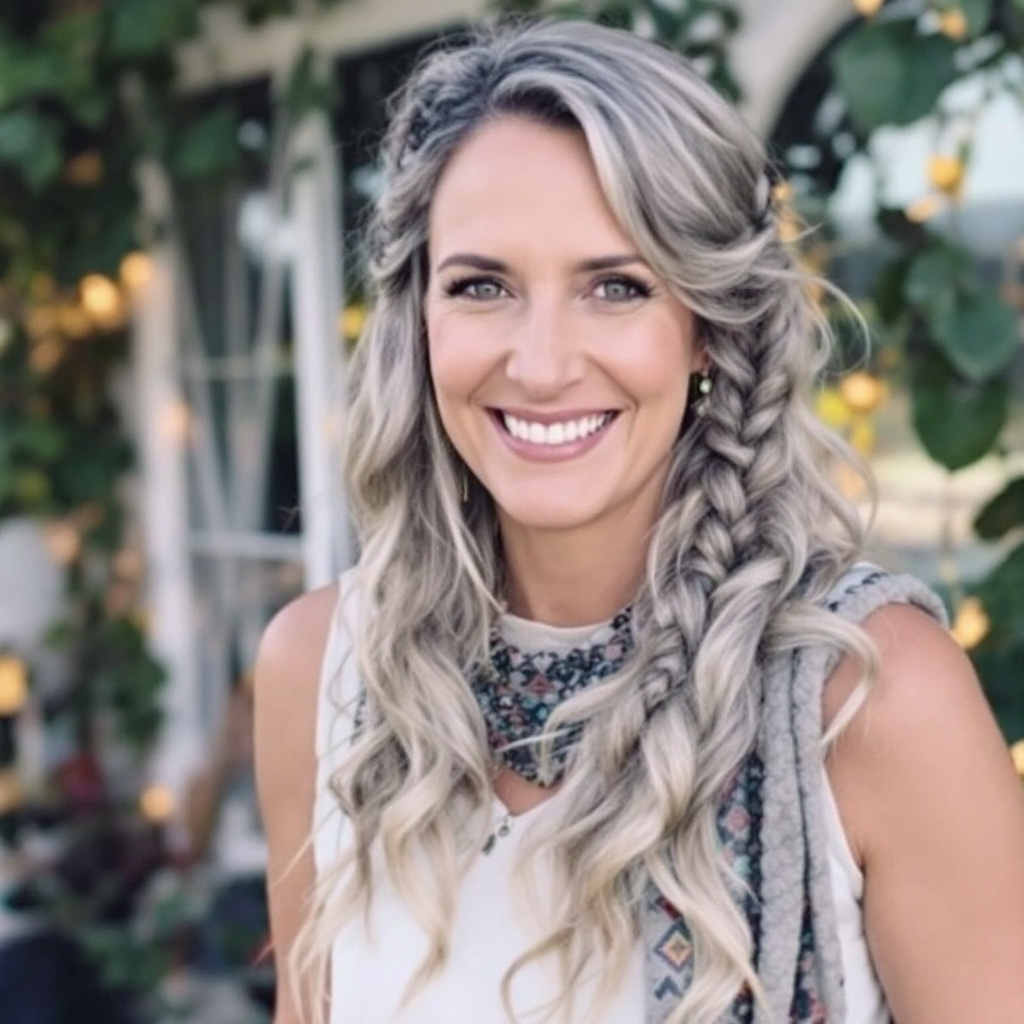 Boho Braids For women Aged Over 50