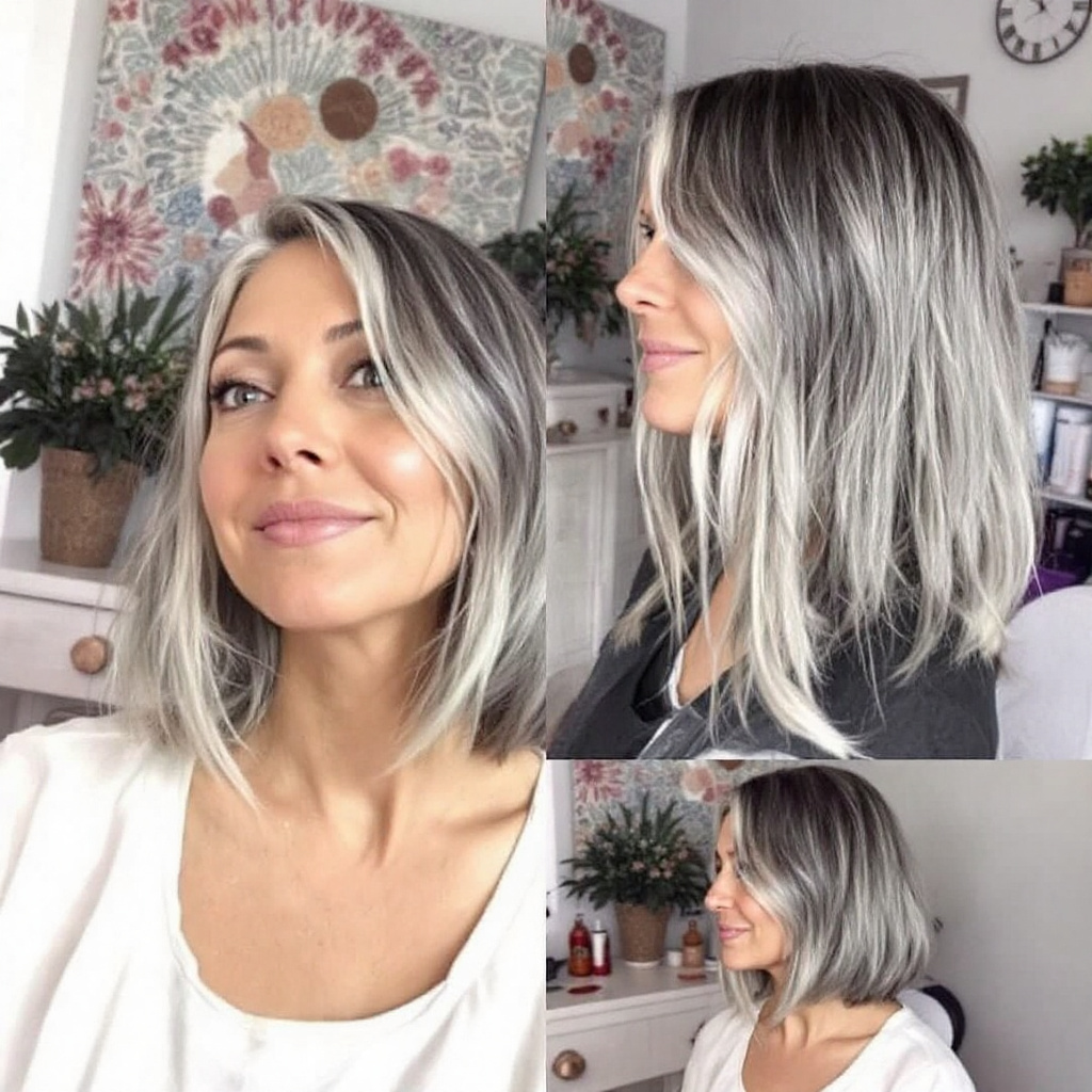 Buzz Women Gray HairCut