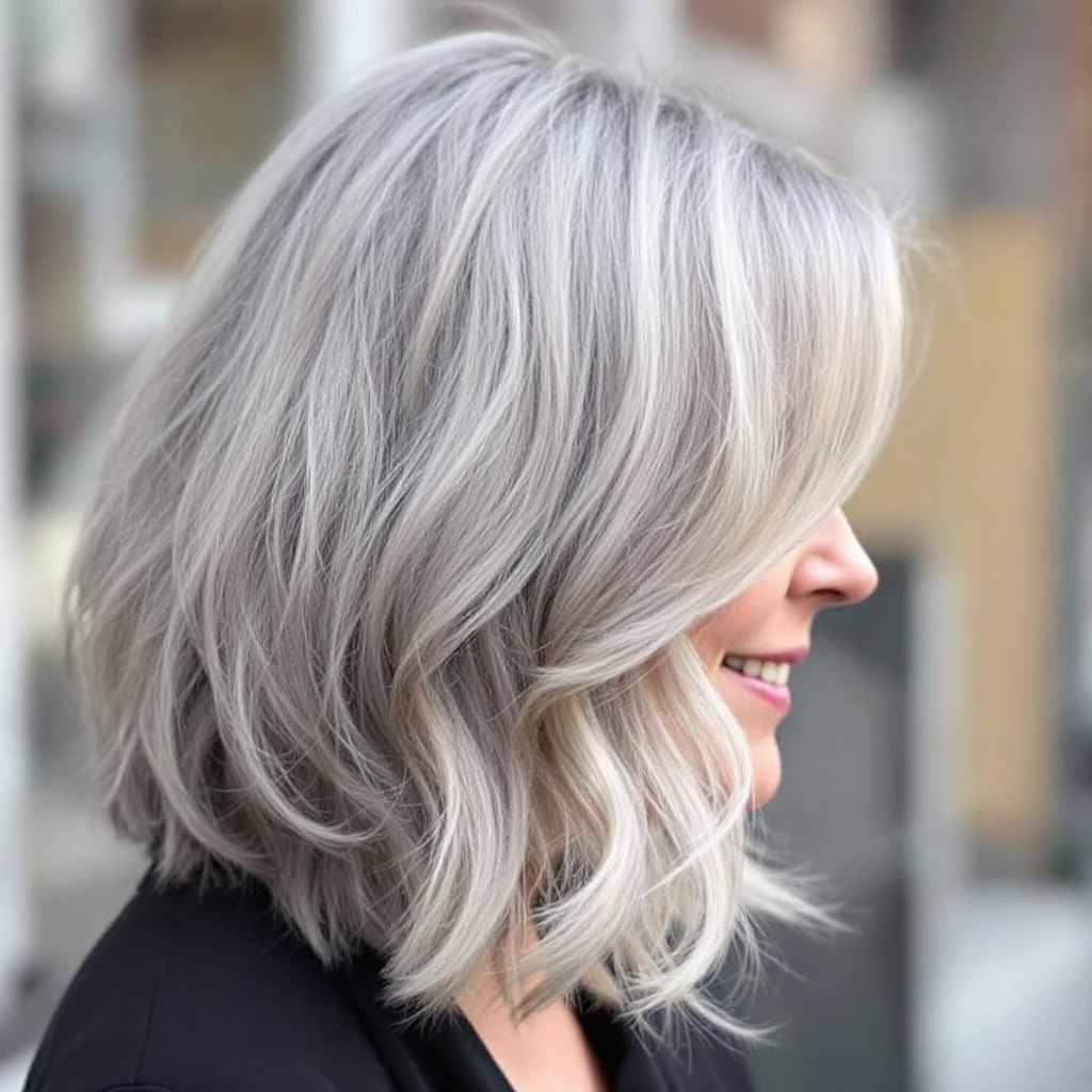 Gray Ombre Hairstyles For Women Aged 50