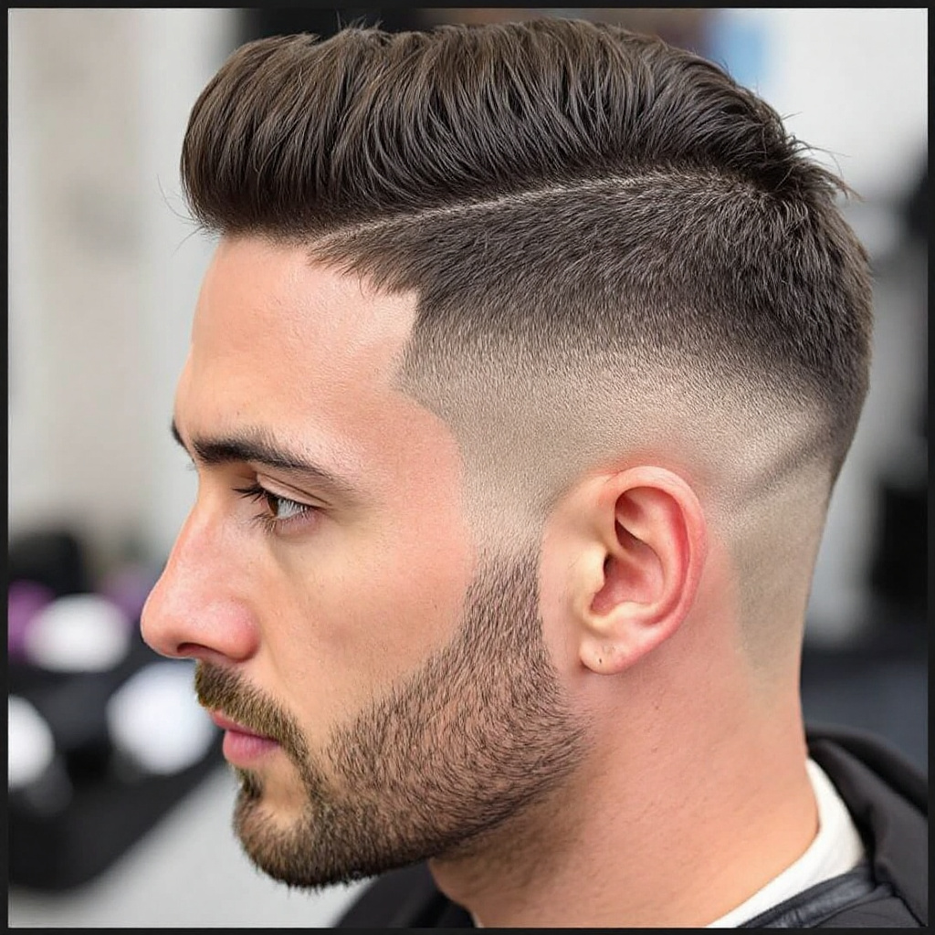 Reverse Fade Patter Men Hairstyle Over 40