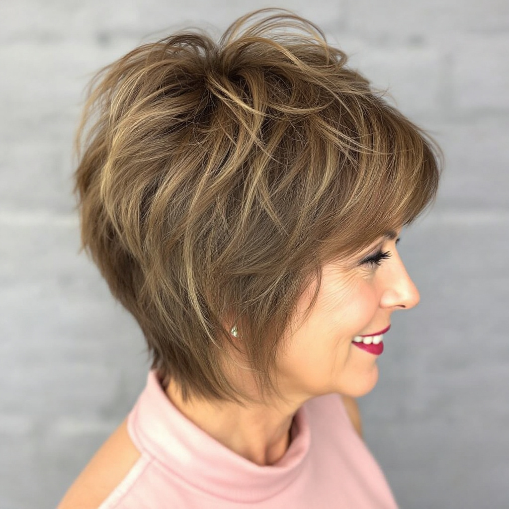 Shaggy Mullet Hairstyle For Women Over 60