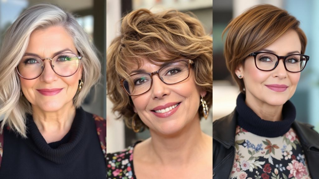 Top 25 Short Hairstyles For Women Over 50 With Glasses