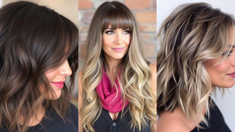 Top 30 Long Layered Women HairCut With Bangs Over 30