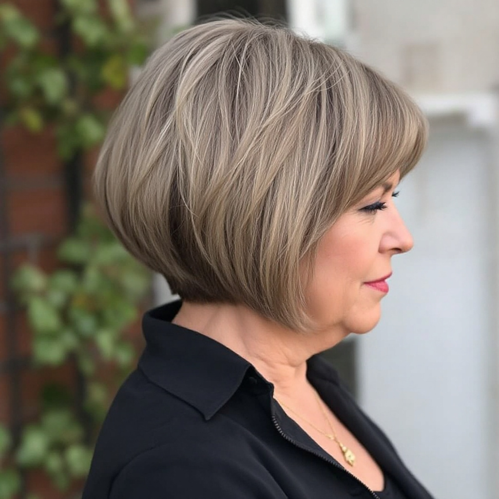 Classic French Bob Hairstyle Women Aged 55