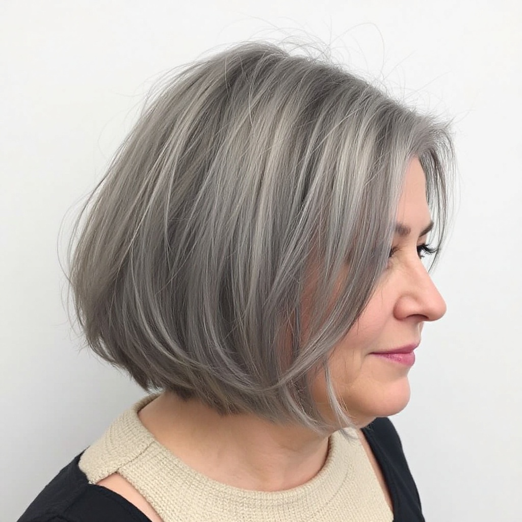 Grey Bob Hair Cut