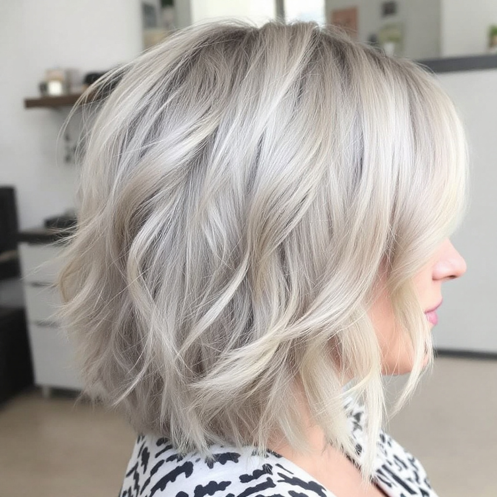 Layered Bowl Women Hair Cut Aged 40