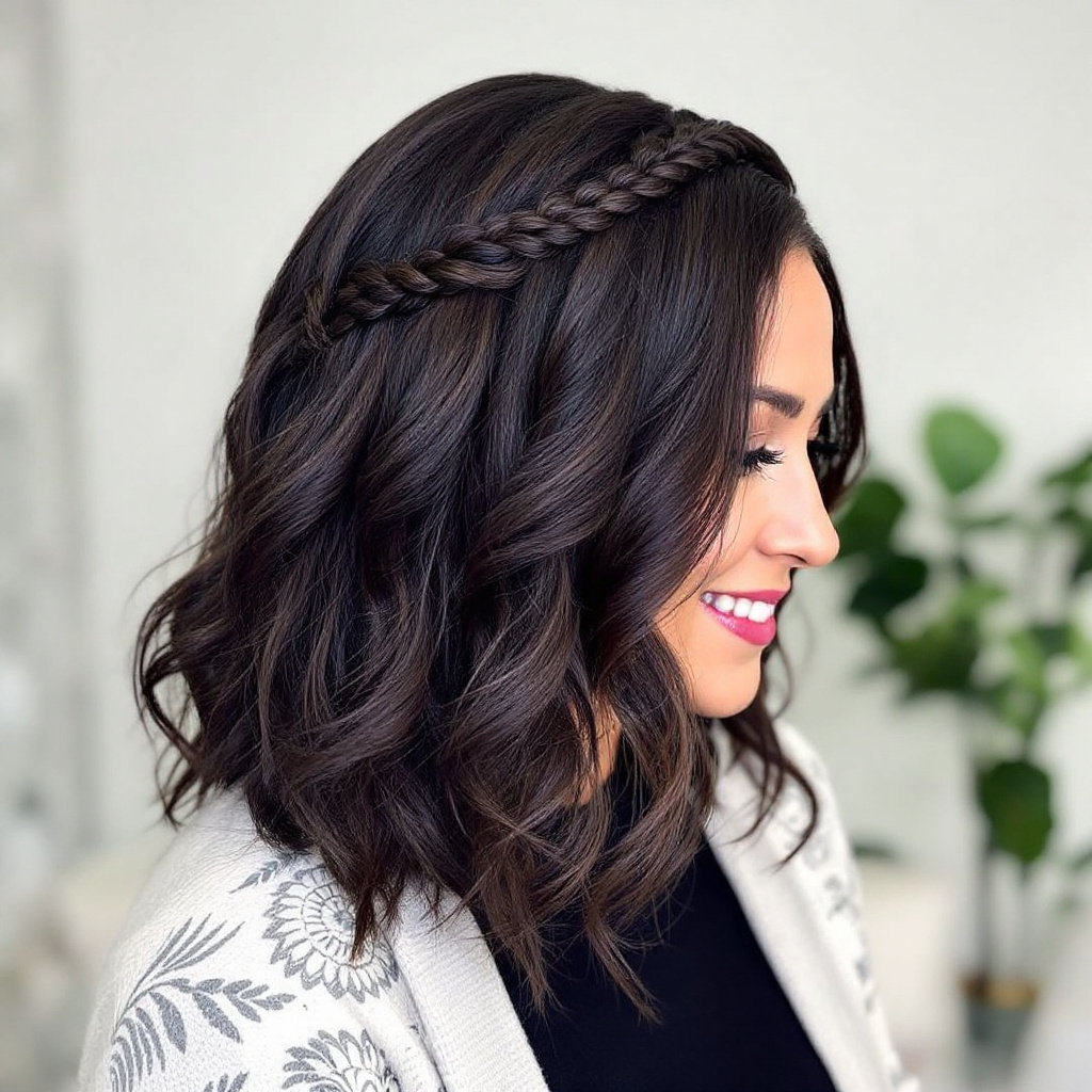 Layered Braided Women Hairstyle