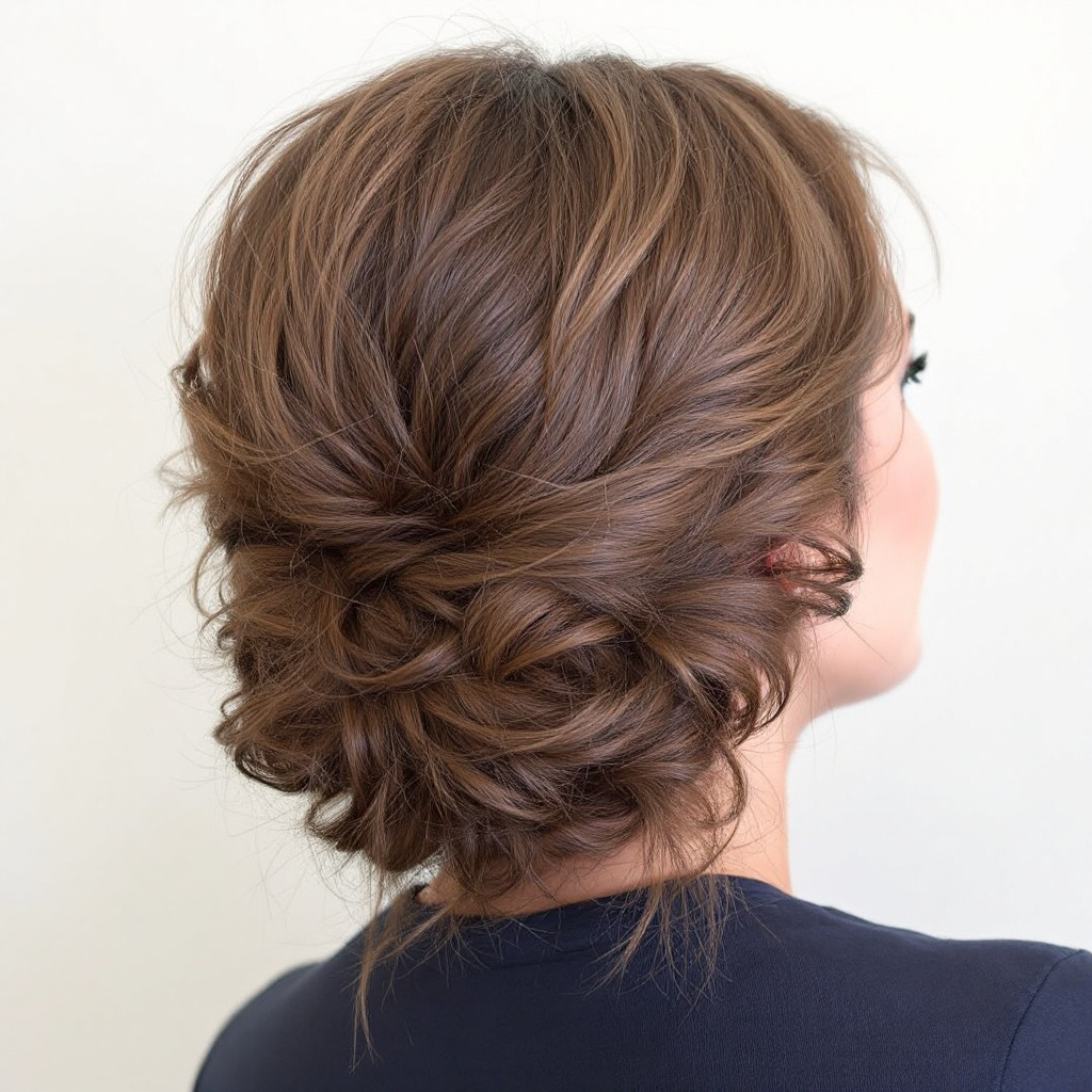 Layered Chignon Women Hair Cut Over 40