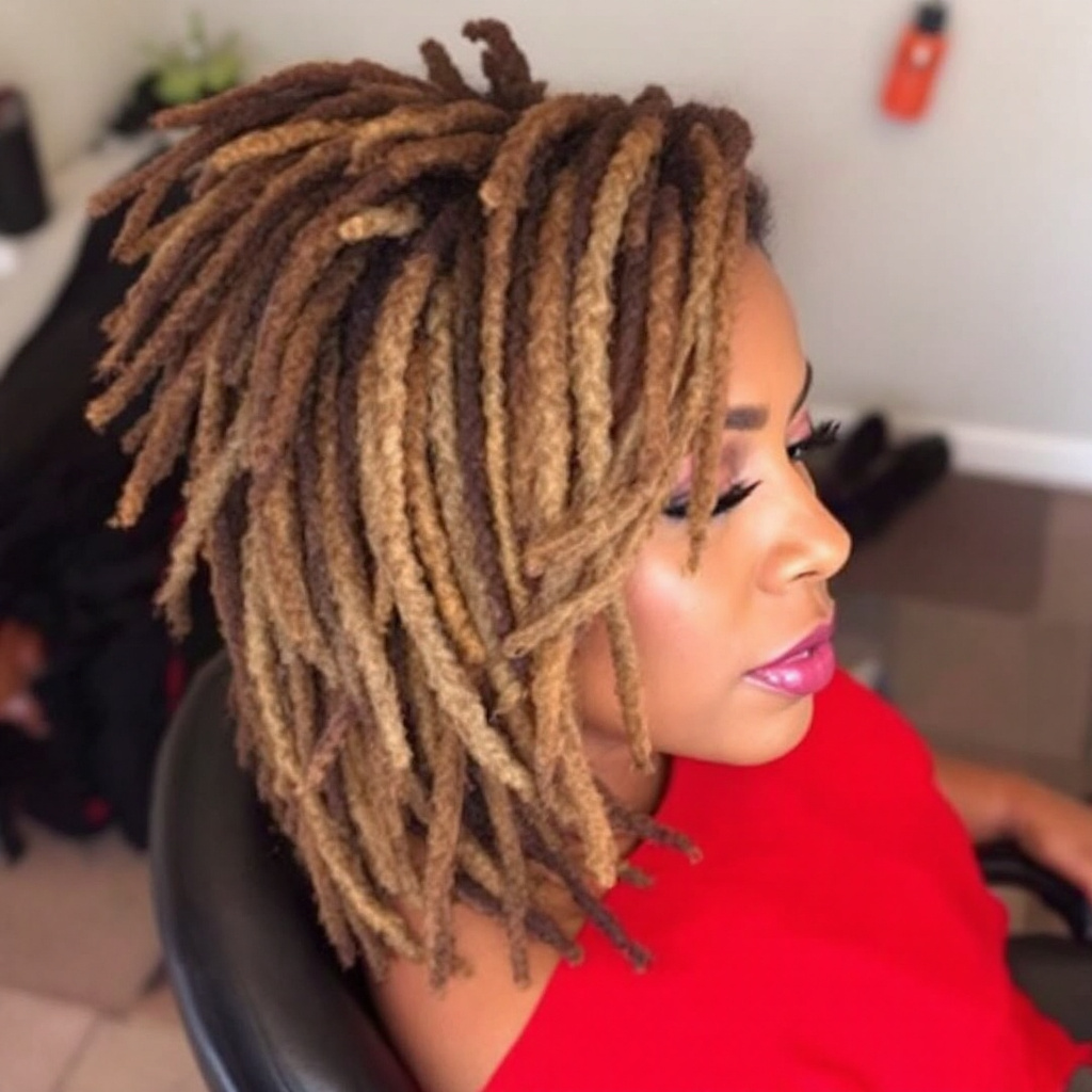 Layered Dreadlocks Women Trendy Haircut Aged 40