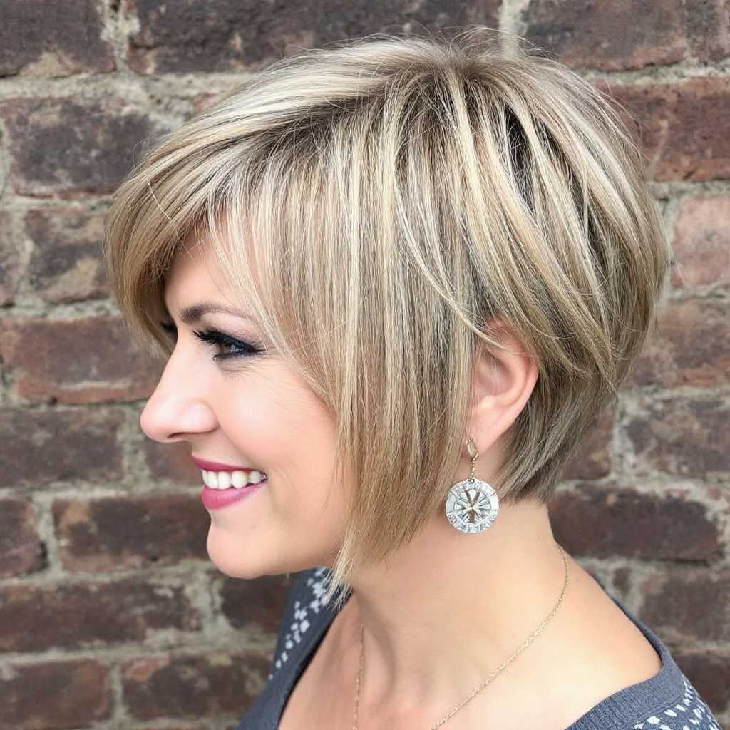 Layered Pixie Cut Flattering Women Haircut Aged 40