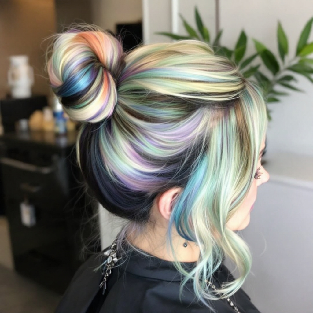 Layered Space Buns Cut For Women Aged Over 40