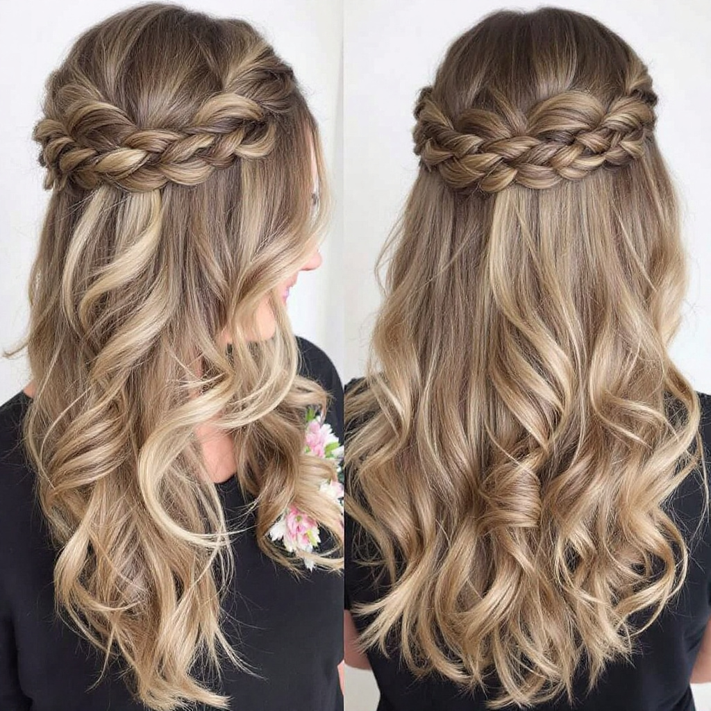 Layered Waterfall Braid Women Hair Cut Over 40