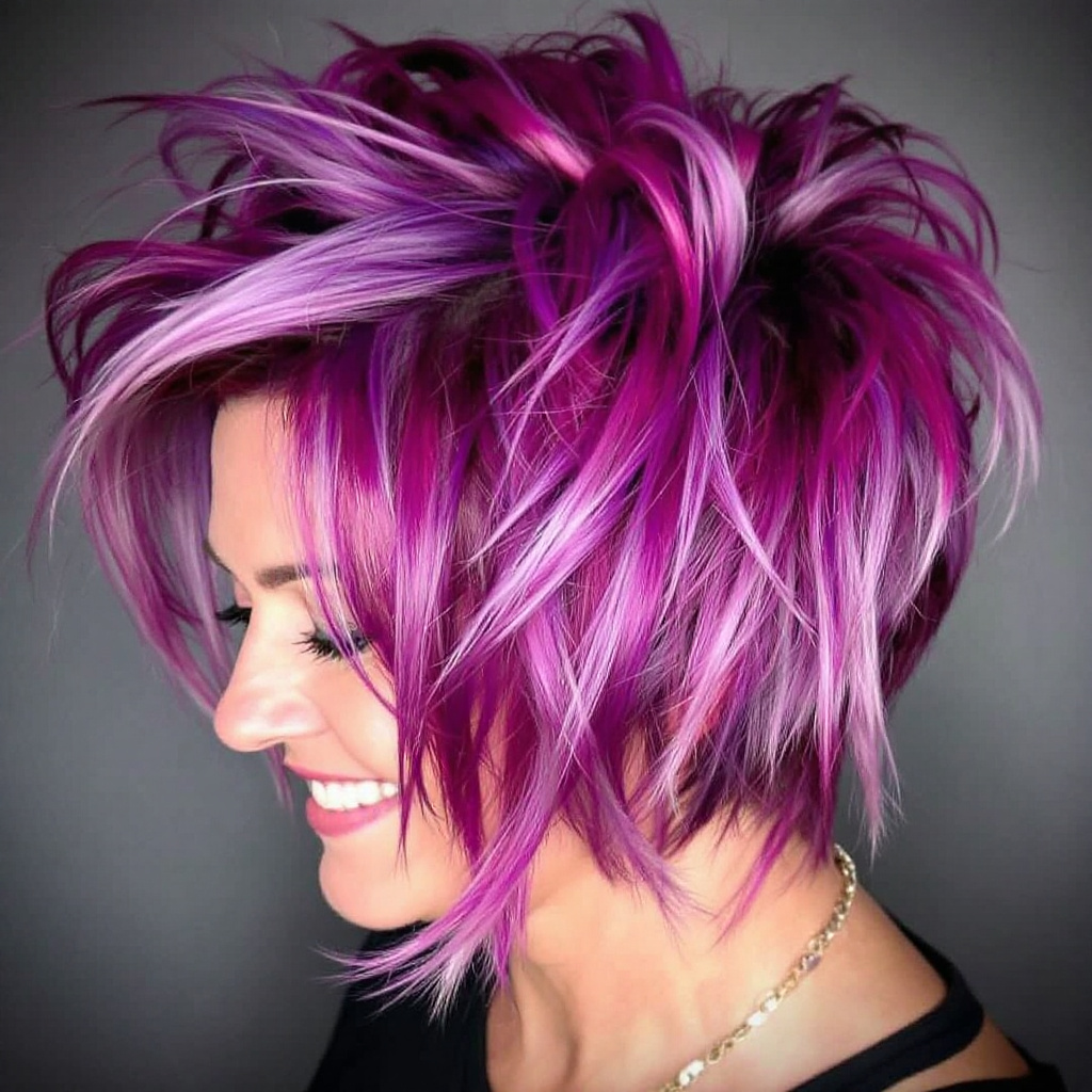 Mohawk Layered Haircut For women Over 40