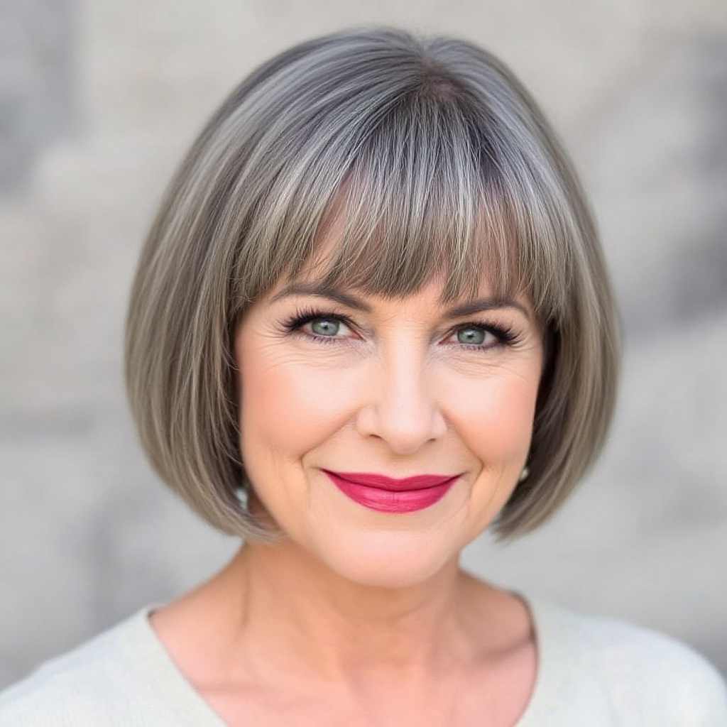 Retro Bob Hair Style For Women Over 50