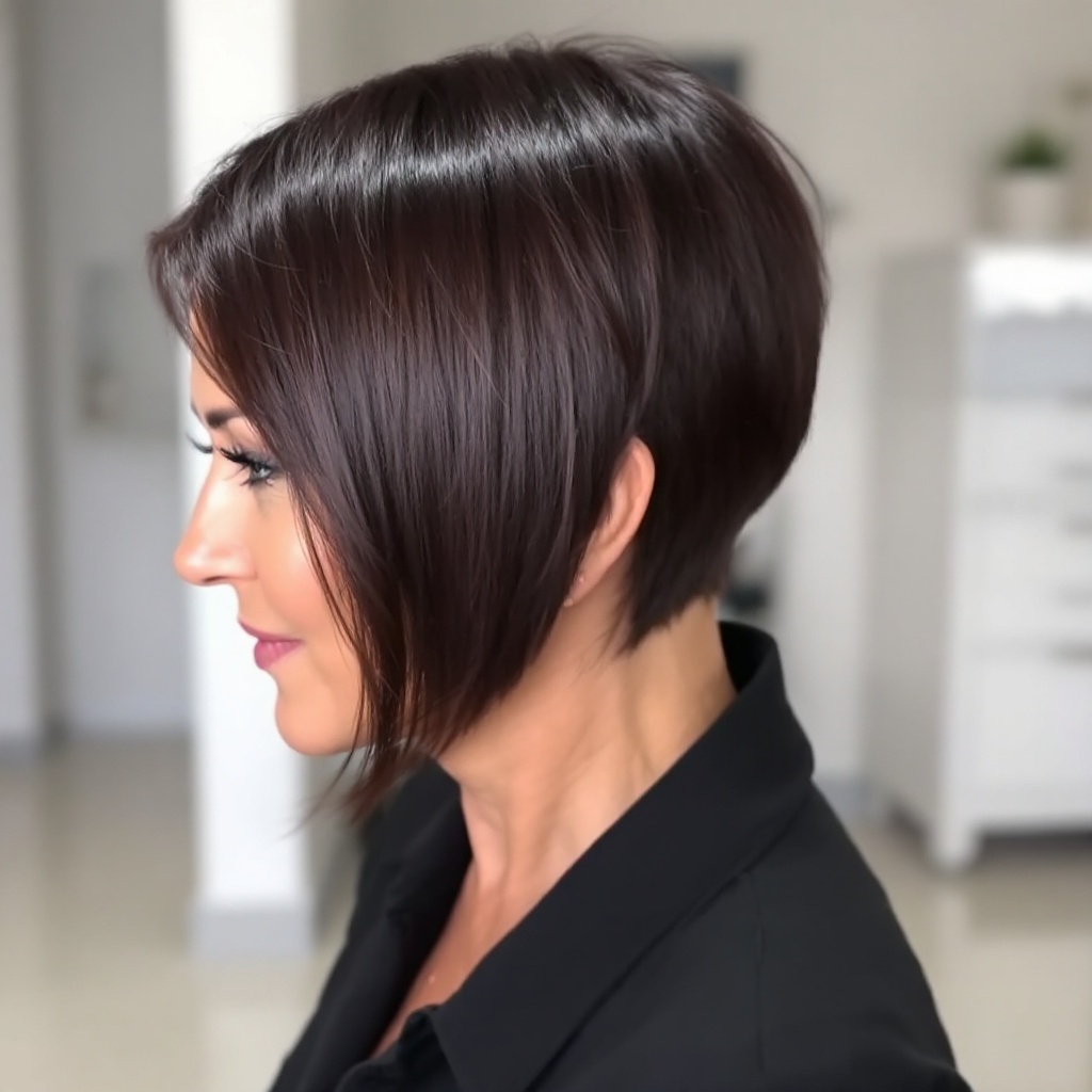 Sleek Blunt Cut For Women Aged Over 55