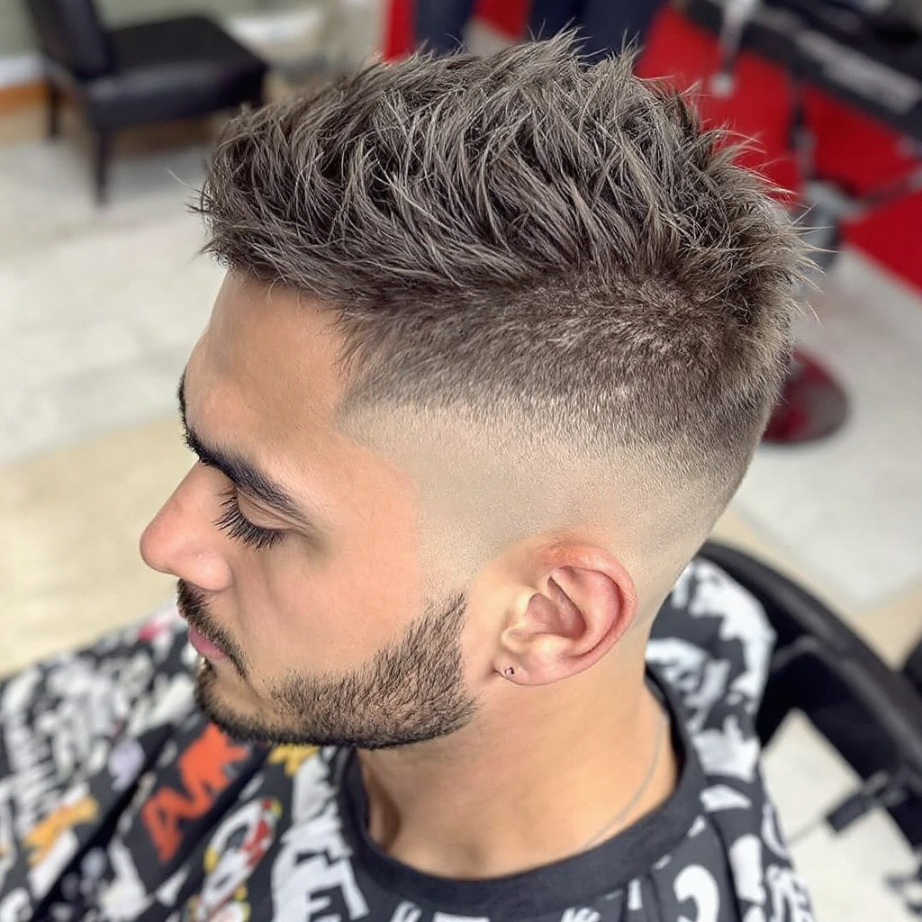 Spiky Textured Crop Haircut For Men