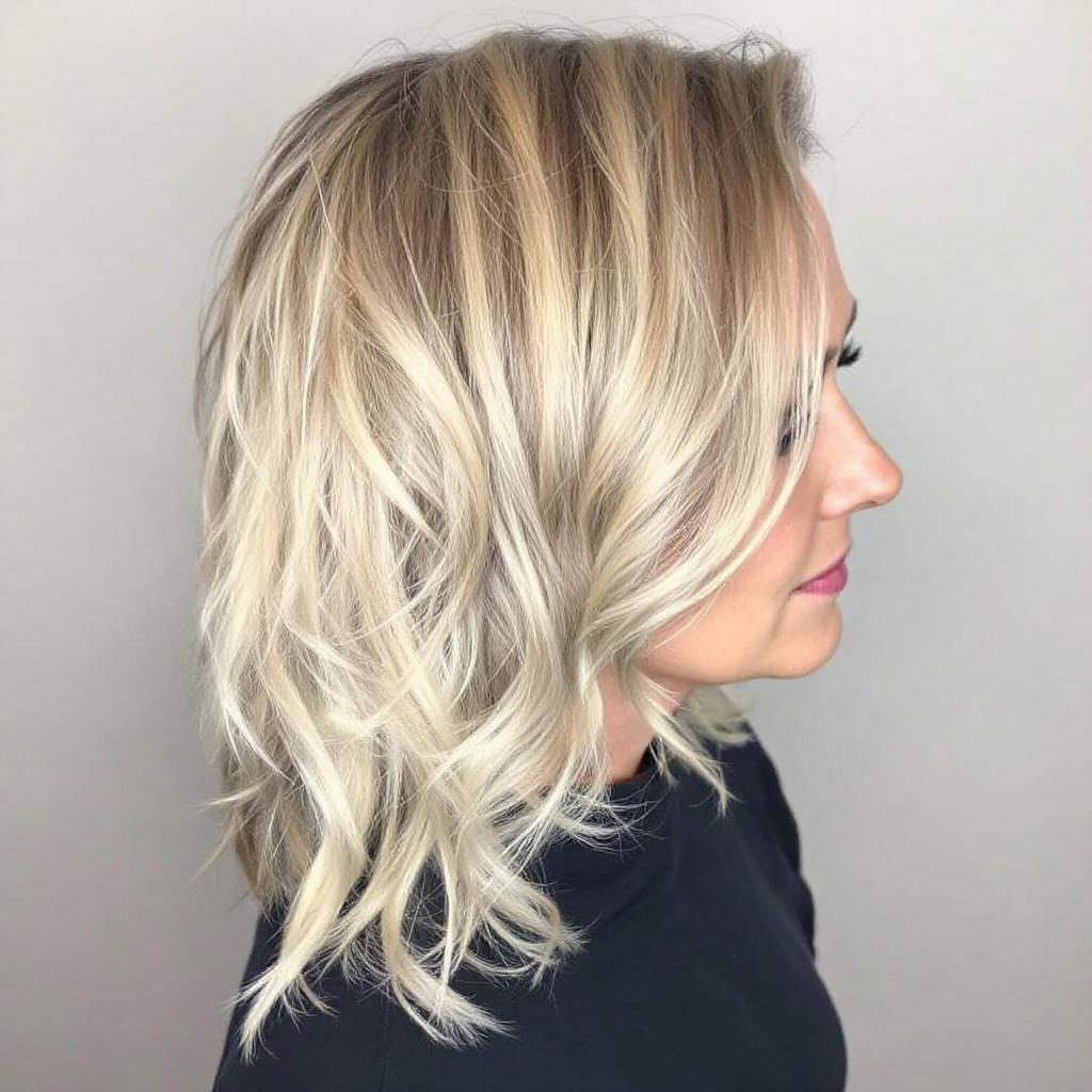 Tapered Layered Women Hair Cut Aged Over 40