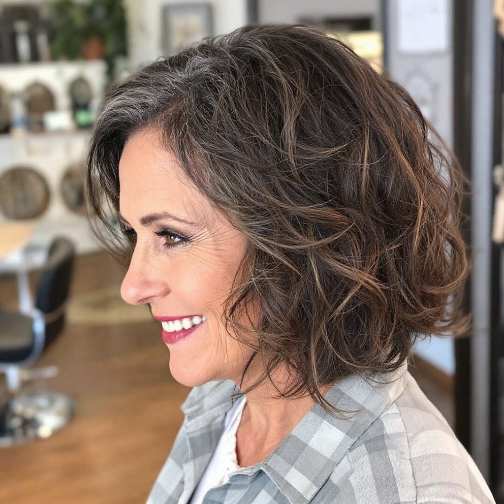 Textured Bob Women Hair Style