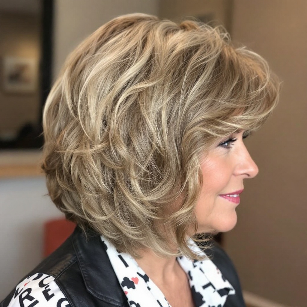 Wavy Bob Hair Cut For Women