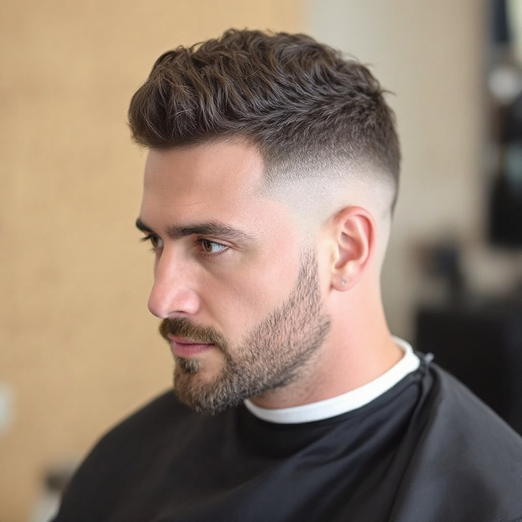 Wavy Textured Crop Men Haircut